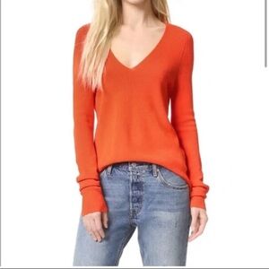 ALC orange vneck sweater rhodes nwt size xs